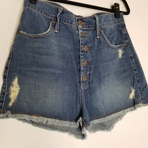 JAMES JEANS Button Fly High Waist Denim Shorts - Picture 2 of 6